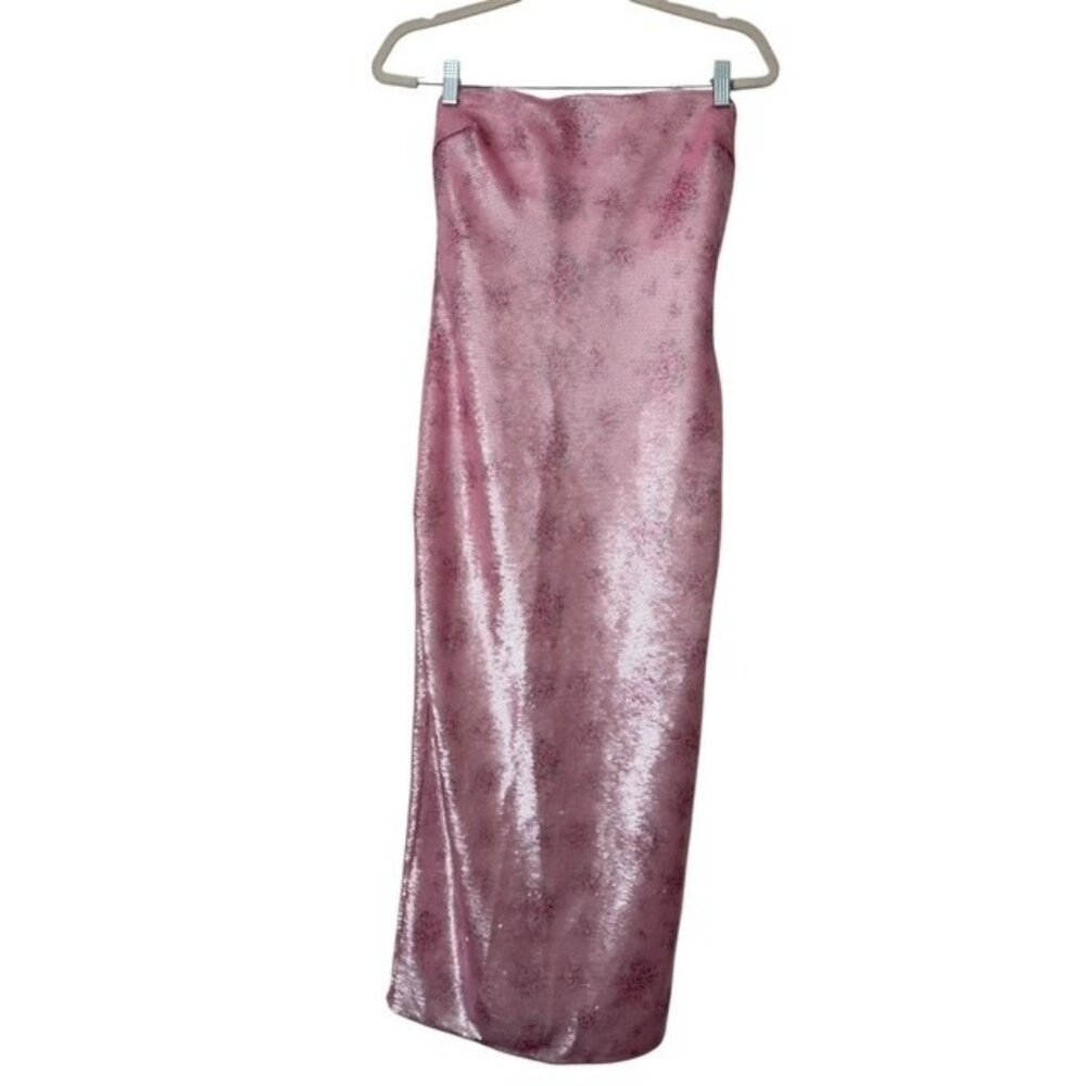 LoveShackFancy Stasia Sequin Dress Sz 2 Love Shack Fancy Flamenco Pink Ethereal - Picture 1 of 16